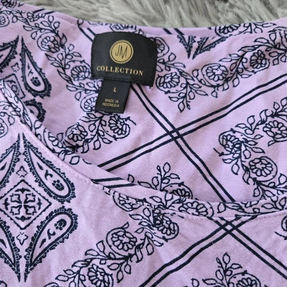 Patterned Purple Women's Top